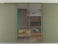 Перегородка Formato вдоль стены на потолок телескопик синхро 2