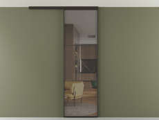 Перегородка Formato вдоль стены на потолок одностворчатая