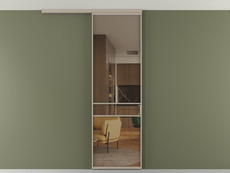 Перегородка Formato вдоль стены на потолок 1 створка