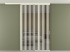 Перегородка Formato вдоль стены на потолок 2 створки с синхронным механизмом