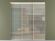 Перегородка Formato внутри проёма 3 створки с синхронным механизмом