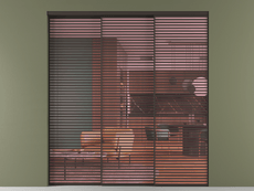 Перегородка Formato внутри проёма 3 створки с синхронным механизмом