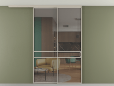 Перегородка Formato вдоль стены на потолок телескопик синхро 2