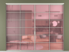 Перегородка Formato внутри проёма 4 створки