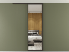 Перегородка Formato вдоль стены на потолок 1 створка