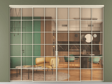 Перегородка Formato внутри проёма 4 створки