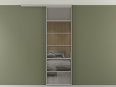 Перегородка Formato вдоль стены на потолок одностворчатая