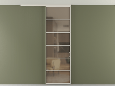 Перегородка Formato вдоль стены на потолок 1 створка