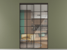 Перегородка Formato внутри проёма 2 створки