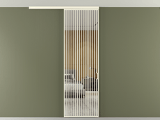 Перегородка Formato вдоль стены на потолок 1 створка