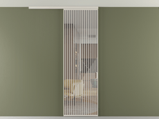 Перегородка Formato вдоль стены на потолок 1 створка