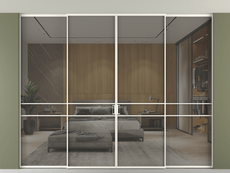 Перегородка Formato внутри проёма скрытое крепление в потолок 4 створки