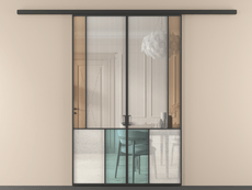 Перегородка Мозаик вдоль стены 2 створки