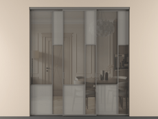 Перегородка Mosaic внутри проёма 3 створки