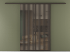 Перегородка Formato вдоль стены двустворчатая