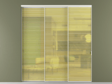 Перегородка Formato внутри проёма 3 створки с синхронным механизмом