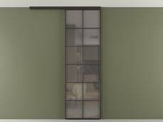 Перегородка Formato вдоль стены на потолок одностворчатая