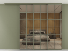 Перегородка Formato вдоль стены на потолок телескопик синхро 3