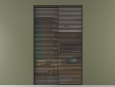 Перегородка Formato внутри проёма 2 створки