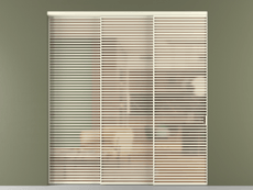 Перегородка Formato внутри проёма 3 створки с синхронным механизмом