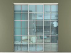 Перегородка Formato внутри проёма 3 створки