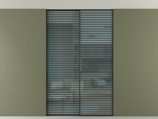 Перегородка Formato внутри проёма скрытое крепление в потолок 2 створки