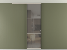 Перегородка Formato вдоль стены на потолок одностворчатая