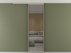 Перегородка Formato вдоль стены на потолок 1 створка