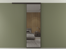 Перегородка Formato вдоль стены на потолок одностворчатая