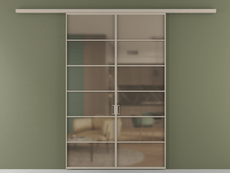 Перегородка Formato вдоль стены 2 створки