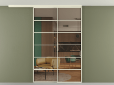 Перегородка Formato вдоль стены на потолок телескопик синхро 2