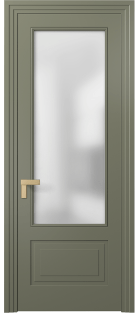 Дверь межкомнатная 8342 МОТ Сатин. Цвет Матовый оливковый тёмный. Материал Гладкая эмаль. Коллекция Рокка. Картинка.