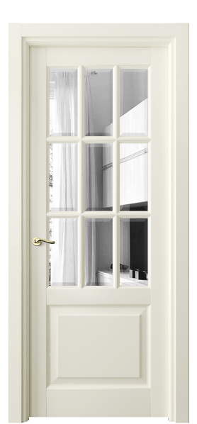Дверь межкомнатная 0748 ММБ ЗЕР-Ф. Цвет Матовый молочно-белый. Материал Гладкая эмаль. Коллекция Лигнум. Картинка.