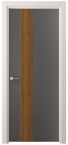 Дверь межкомнатная 4223 ПЭГФ. Цвет ПЭТ графитовый. Материал ПЭТ. Коллекция Фридом. Картинка.
