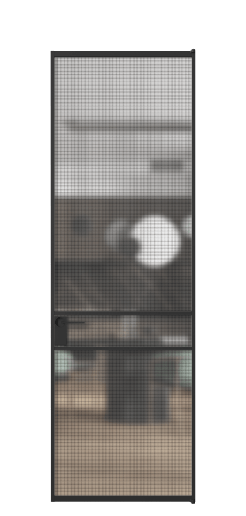 Дверь межкомнатная АЛПЛ040.02 Mesh silver ЧЕР. Цвет Алюминий Черный. Материал Алюминий. Коллекция Formato. Картинка.