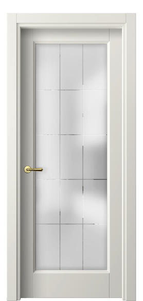 Дверь межкомнатная 1402 МЖМ Cатинированное стекло лофт. Цвет Матовый жемчужный. Материал Гладкая эмаль. Коллекция Galant. Картинка.