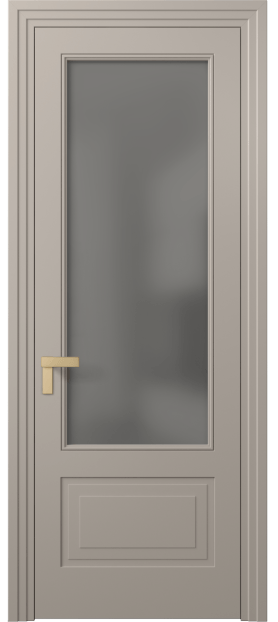 Дверь межкомнатная 8342 МБСК Серый сатин. Цвет Матовый бисквитный. Материал Гладкая эмаль. Коллекция Rocca. Картинка.