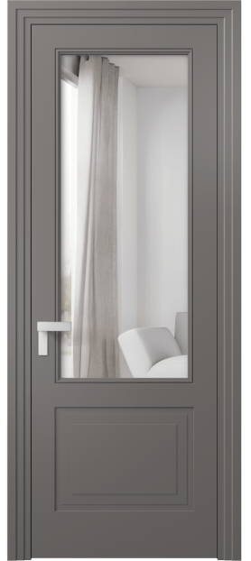 Межкомнатная дверь 8352 МКЛС Двустороннее зеркало. Цвет Матовый классический серый. Материал Гладкая эмаль. Коллекция Rocca. Фото. Дверь межкомнатная 8352 МКЛС Двустороннее зеркало. Цвет Матовый классический серый. Материал Гладкая эмаль. Коллекция Rocca. Картинка.