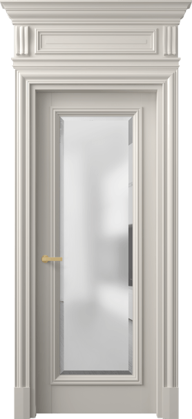 Дверь межкомнатная 7300 МОС САТ-Ф. Цвет Матовый облачно-серый. Материал Гладкая эмаль. Коллекция Антик. Картинка.