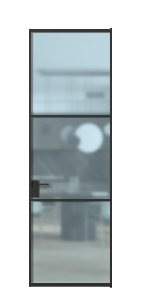 Дверь межкомнатная АЛПЛ040.03 САТ ГОЛ ЧЕР. Цвет Алюминий Черный. Материал Алюминий. Коллекция Formato. Картинка.