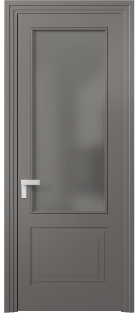 Межкомнатная дверь 8352 МКЛС Серый сатин. Цвет Матовый классический серый. Материал Гладкая эмаль. Коллекция Rocca. Фото. Дверь межкомнатная 8352 МКЛС Серый сатин. Цвет Матовый классический серый. Материал Гладкая эмаль. Коллекция Rocca. Картинка.