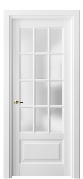 Дверь межкомнатная 0728 МБЛ САТ. Цвет Матовый белоснежный. Материал Гладкая эмаль. Коллекция Лигнум. Картинка.