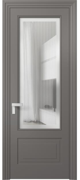 Межкомнатная дверь 8342 МКЛС Сатин с гравировкой Rocca. Цвет Матовый классический серый. Материал Гладкая эмаль. Коллекция Rocca. Фото. Дверь межкомнатная 8342 МКЛС Сатин с гравировкой Rocca. Цвет Матовый классический серый. Материал Гладкая эмаль. Коллекция Rocca. Картинка.