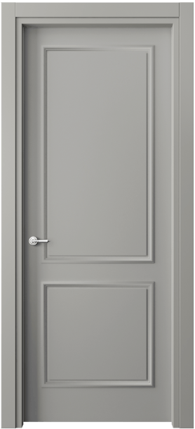 Дверь межкомнатная 8121 МНСР. Цвет Матовый нейтральный серый. Материал Гладкая эмаль. Коллекция Paris. Картинка.