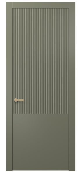 Дверь межкомнатная 8646 МОТ . Цвет Матовый оливковый тёмный. Материал Гладкая эмаль. Коллекция Alba. Картинка.