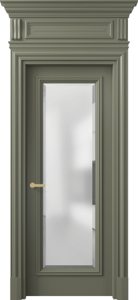 Дверь межкомнатная 7300 БОТ САТ-Ф. Цвет Бук оливковый тёмный. Материал Массив бука эмаль. Коллекция Antique. Картинка.