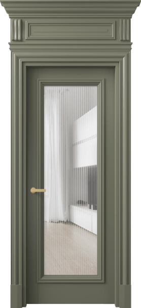Дверь межкомнатная 7300 БОТ Moru. Цвет Бук оливковый тёмный. Материал Массив бука эмаль. Коллекция Antique. Картинка.