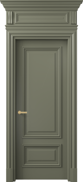 Дверь межкомнатная 7307 МОТ. Цвет Матовый оливковый тёмный. Материал Гладкая эмаль. Коллекция Антик. Картинка.