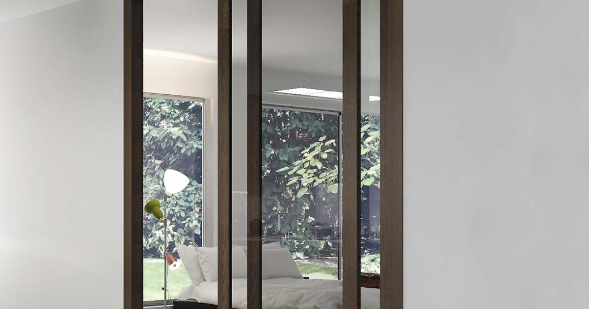 Двойные раздвижные межкомнатные двери в проеме - купить двустворчатые ...